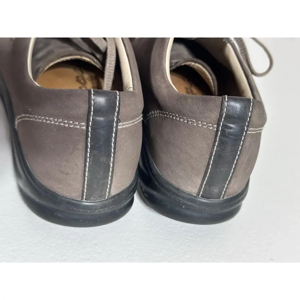 WOMEN'S FINN COMFORT LACE UP BROWN LEATHER SHOES MADE IN GERMANY SZ 4.5 US 6.5-7